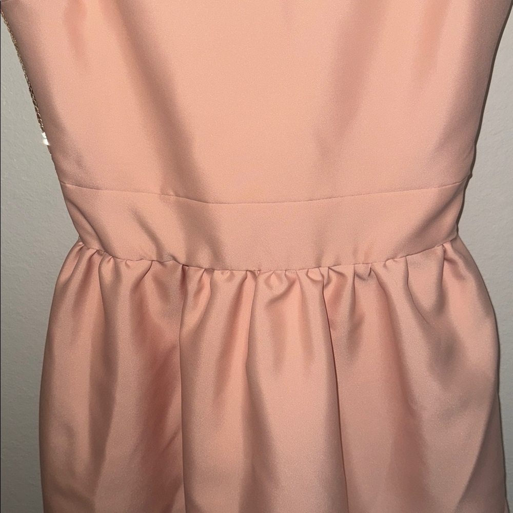 Camilyn Beth Peach Gold Sequin Back Party Dress - size 0. B7 - Picture 5 of 7